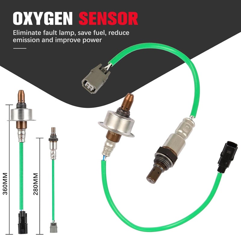 QIJIAUTO O2 Oxygen Sensor Upstream Downstream Compatible for Honda CR-V 2007 2008 2009 2010 2011 234-9091 234-4462 2PCS - Image 2